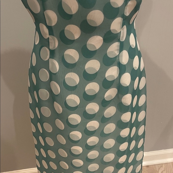 Pale blue  Polka Dot Slip Dress - Women’s size 6 - Picture 3 of 4